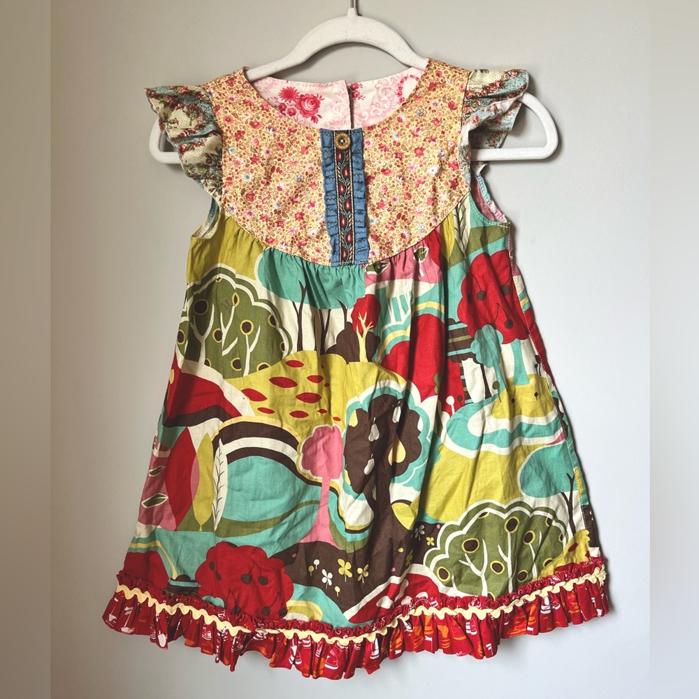 Matilda Jane Size 8 Platinum Flutter Dress- #11/20